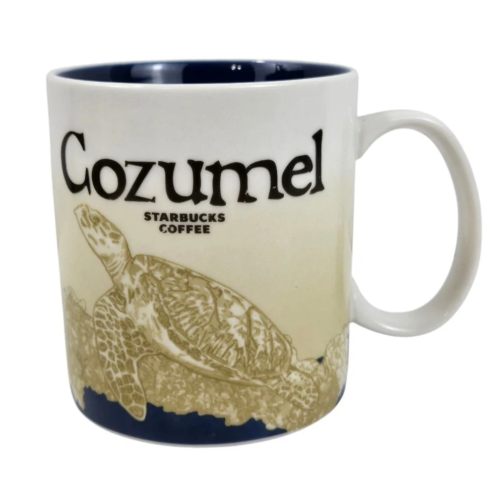 Starbucks Cozumel Coffee Mug 16oz Global Icon Collector Series Sea Turtle 2012